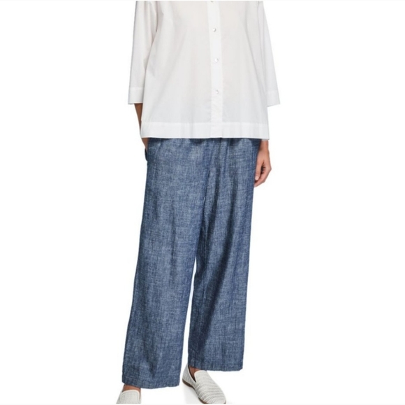 Eileen Fisher Pants - NWT Eileen Fisher Hemp Organic Cotton Chambray Straight Pants. Size XXS